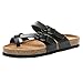 Produktbild YEARNYLY Damen Schnalle Platform Sandals Sommer Bequeme Sandalen Big Toe Hallux Valgus Unterstützung Flach Flip Flops Zehentrenner Hausschuhe Strand Reise Schuhe