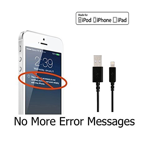 ERreach Schnittstellenkabel, 4 Stück, 27,9 cm, extrakurz, kein Verwickeln, USB-Kabel, USB-Ladekabel für iPhone, iPod, iPad und andere Apple-Geräte - 8