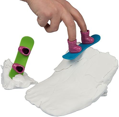 Floof Modeling Clay - Reusable Indoor Snow - Build Your Own Snowboarding Park with 2 included Snowboards