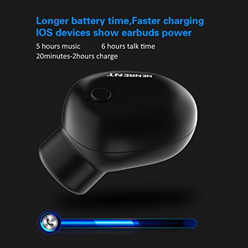 EZ Generation S600 Mini Auricolare Bluetooth,Invisibile V4.1 Wireless Bluetooth Orecchio Auricolare Headset Sportive Cuffie Auricolari Senza Fili Piccolo Cuffie Bluetooth con Microfono per iPhone,iPad,Macbook Air,Surface Pro4,Samsung Galaxy,Huawei,LG,Xiaomi,Vivo,Oppo,Sony,HTC e la maggior parte degli altri Smartphone e Tablet( Nero)