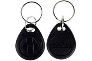 OBO HANDS 125khz Tags EM4100 RFID Tarjeta Token Clave de la Etiqueta de Control de Acceso Tarjeta Inteligente Keyfobs Paquete de 100pcs (Negro)