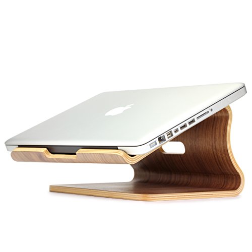 [TOP] Laptopständer [Original Urcover®] Samdi Edition Echt Holz Notebookständer und Halter für Apple Macbook Pro/Retina Samsung Notebook Ständer Asus Laptop [Deutscher FACHHANDEL] Dunkel Braun - 9