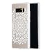 Produktbild Samsung Galaxy Note 8 Hülle, Carols Geprägte Spitze Blume Samsung Galaxy Note 8 Handyhülle , Samsung Galaxy Note 8 Schutzhülle ,TPU Silikon Hülle / Case / Cover / Handytasche für Samsung Galaxy Note 8 ,Ultra Slim Transparent/Schützend/Weich/Ultra Hybrid/Schock Absorption/Kratzfest Backcover Handyhülle TPU Case für für Samsung Galaxy Note 8 - Weiße Totemblume