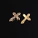 3D Nail Art Tip Decoration Rhinestone Cross Glitters 10pcs Gold