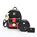 Produktbild Neu Europa Und Amerika Dreiteilige Rucksack Frauen Rucksack Handtasche Rucksack Damen Handtasche Schultertasche Mädchen Schultasche Teenager Reise Daypack 25 * 10 * 30cm 14 * 5 * 14cm 7 * 1 * 11cm,Red-OneSize
