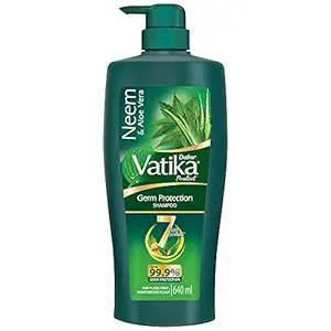 Dabur Vatika Germ Protection Shampoo - Up To 99.9% Germ Protection, 640 ml