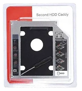 Optical Bay 2nd Hard Drive Caddy, 9.5 mm CD/DVD Drive Slot for SSD and HDD (9.5mm)