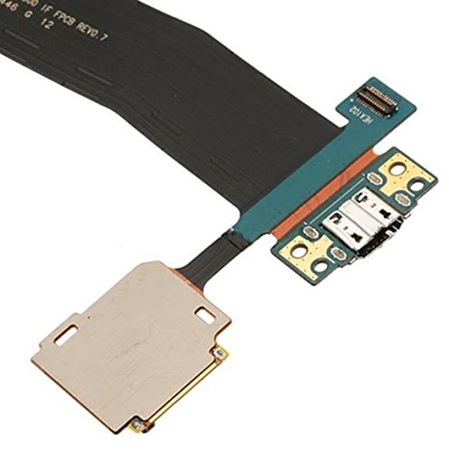 Dock Connector Ladebuchse Lade Port Mikro USB und SD Karten Halter für Samsung Galaxy Tab S 10.5 inch SM-T800 T801 T805 T807 inkl Flexkabel Mikrofon und Home Button Anschluss vorinstalliert inkl. 2 x Schraubenzieher und Plectrum für einfachen Einbau MMOBIEL - 5