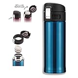 termo frio calor forrado ✔ TAMAÑO PERFECTO DE 350ml Esta Capacidad es lo suficientemente grande como para adaptarse a sus necesidades de hidratación diaria.