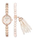 Anne Klein Damen Analog Klassisch Quarz Uhr mit Edelstahl Armband AK/N2854RGST