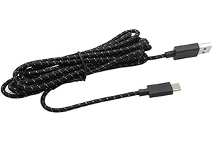 KOOWOD Elite Controller Series 2 Charger - OEM 9FT Nylon Braided USB C to USB A Charging Cord for Xbox Elite Controller Series 2, Series X S, PS5, Switch Pro Controller (Bulk Packaging)