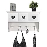 - 3 Schubfächer mit Herzausschnitt