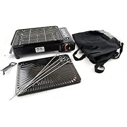 NJ Gas-BBQ Portable Camping Barbecue Au Butane Brûleur Cuisinière 2.2kW Sac