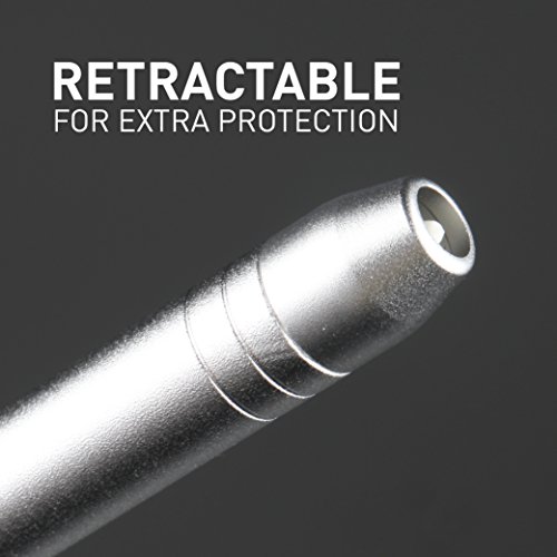 Ztylus Slim Apple Pencil Metal Case: Retractable Tip Protection, Aircraft Grade Aluminum, Built-in Clip, Cap Holder for iPad Pro Apple Pencil (Silver) - 3