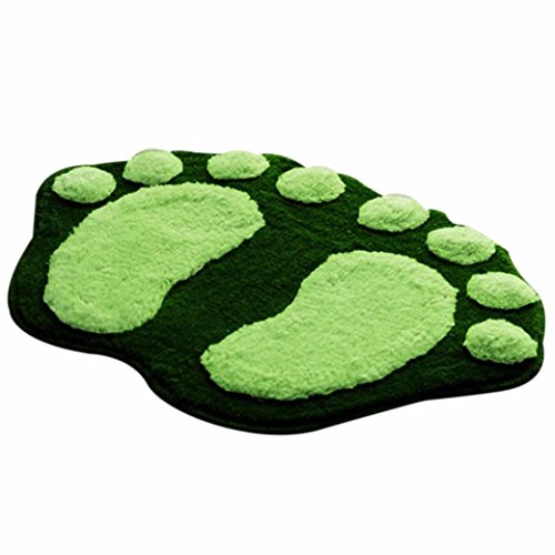 Preisvergleich Produktbild Fulltime Weich Rutschfest Badematte Badvorleger Duschvorleger Schnelltrocknend Anti-Rutsch Badteppich für Badezimmer 58.5cm*38.5cm (Grün)