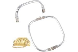 ‎CHGCRAFT CHGCRAFT 2 Stück 19,5cm Taschenrahmen Verschluesse Aluminium Geldbeutel Rahmen Kiss Verschluss Innen röhrenförmiger Rahmen quadratisch zusammen gebauter für DIY Nähhandwerk Griffe Zubehör, 19,5x9x2 cm