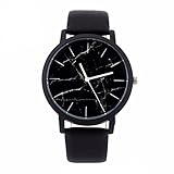 Herren Uhren, BBring Männer Luxus Einfache Marmor Muster PU Leder Quarz Armbanduhr (B)