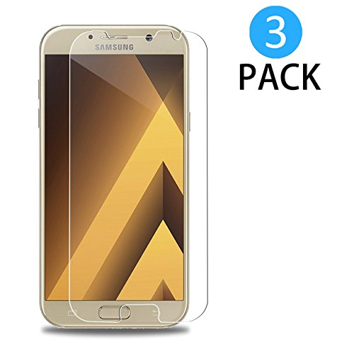 Samsung galaxy A3 (2017) Panzerglas Schutzfolie 3 Stück, WEOFUN Displayschutzglas Panzerfolie für Samsung galaxy A3 (2017) Schutzglas Folie [0.33mm, 9H, Ultra-klar]