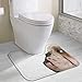 Produktbild Hoklcvd Dog U-Shaped Toilet Floor Rug Non-Slip Toilet Carpets Shower Mat