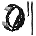 Produktbild Lederarmband für Fitbit Charge 2 Männer Frauen,ZXKCO Vintage Mode Handgefertigt Armband Ersatz Leder Armband,Ersatzband Ersatz Armbänder Uhrenarmband für Fitbit Charge 2 (Schwarz)