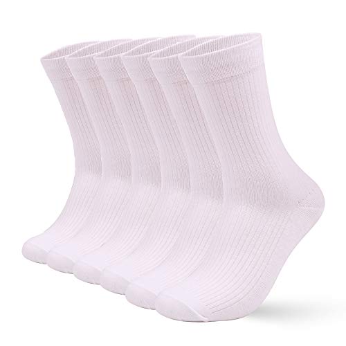 Budermmy Lot de 3 ou 6, 9 paires Chaussettes Homme - Coton - Confortable et Respirante - Taille 39/44- Noir Blanc Gris Bleu