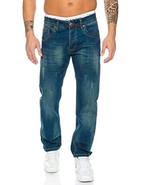 Rock Creek Herren Jeans Hose Denim Stretch Regular Fit Jeanshose Stonewashed W29-W44