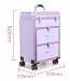 New Vanity Trolley case, vanity case, cosmetic case 51 X 37 X 24 cm (Pink 3 Draw)
