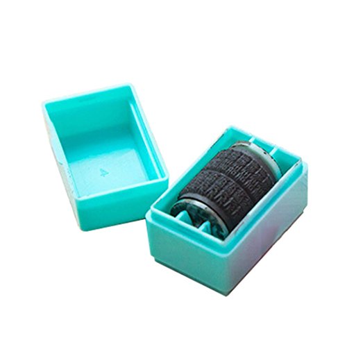 Igemy 1Pcs Guard Ihre ID Roller Stempel Self Inking Stempel Unordentlich Code Security Office Supplies (Blau)