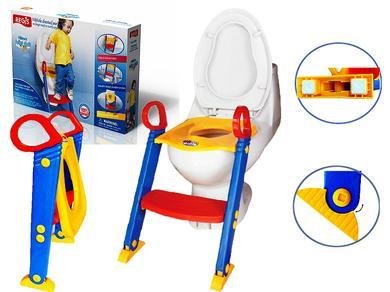 Baby Toddler Ladder Step Potty Training Toilet Seat / Potty train ladder Toilet seat/Foldable Toilet Training Ladder Space Saving/ Gripper Handles For Stability And Confidence.