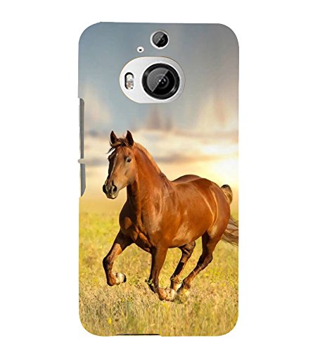 Fiobs Designer Back Case Cover for HTC One M9 Plus :: HTC One M9+ :: HTC One M9+ Supreme Camera (Horse Running Fast Nature Land)