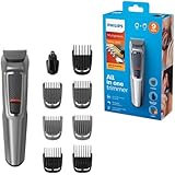 Philips 9-in-1 All-In-One Trimmer, Series 3000 Grooming Kit for Beard & Hair with 9 Attachments, Including Nose Trimmer, Self