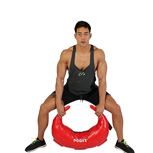Bulgarian Bag Kunstleder (schwarz oder rot) 5 kg, 8 kg, 12 kg, 17 kg, 22 kg POWRX Functional Fitness Sandsack - 8