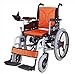 Produktbild Q-HL Rollstuhl Faltbar Rollstühle Elektrischer Rollstuhl, älterer Wanderer, faltend, intelligenter Multifunktions-, vollautomatischer Rollstuhl für Behinderter. (Farbe : Orange)