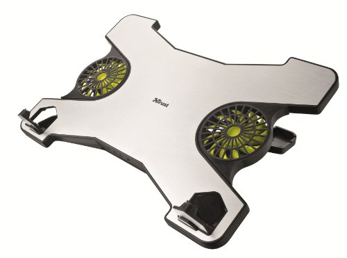 Trust Notebookstand Kühler Xstream Alu verstärkt (mit 2 Lüftern USB-Betrieb) 5-fach verstellbar, silber