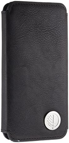 Drew Lennox Hand Crafted Mens Wallet Case for iPhone SE 5 5S | ALL British Genuine Leather, inside and out - Not an Enginnered Solution | Totally Plastic Free | Charcoal Black