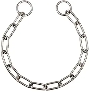 Woofy Silver 24 inch Solid Dog German Shepherd Choke Chain Collar GSD Long Link Choker Chain