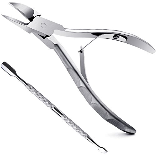 Nagelhautzange Hautzange Nagelzange bei DigHealth, Länge 14.5cm mit 7mm Schnittfläche, aus Rostfreiem Edelstahl, Nagelhautentferner Nagelhautschieber Maniküre-Zange Für Fußnagel Fingernägel