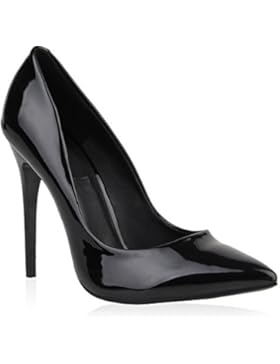 Stiefelparadies Spitze Damen Pumps Lack | Stiletto High Heels | Metallic Party Schuhe Glitzer | Hochzeit Schuhe...