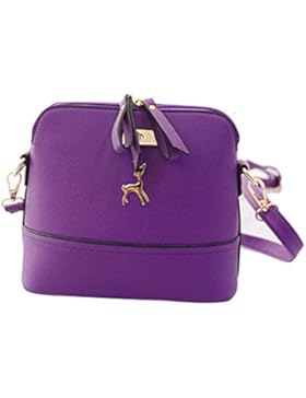 Schultertaschen Tasche Damen, Sunday Neue Frauen Messenger Bags Vintage Kleine Shell Leder Handtasche Casual PU-Leder...