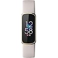 Fitbit Luxe Fitness And Wellness Tracker With Stress Management, Sleep Tracking And 24/7 Heart Rate, Lunar White/Soft Gold Stainless Steel, One Size, S & L Bands Included