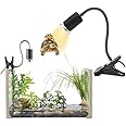 VAYINATO® Reptile Heat Lamp Turtle Light with Clip, UVA UVB Bulbs(50W)Aquarium Basking Lamp Adjustable Holder and Intensity Suitable for Birds During Winter and Reptiles by Petzlifeworld, e27, Halogen