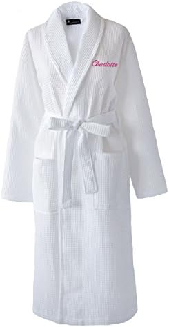 Harlequin Designs Personalised Bridal Party Waffle Wedding Dressing Gowns (M (Embroidered Chest))