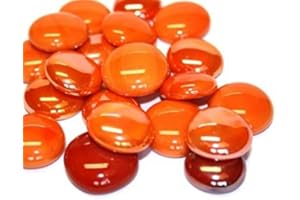 HOBBY ISLAND MOSAICS Glass Mosaic Tile Nuggets Orange Mix Rounded Gems