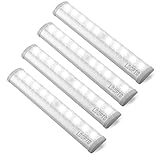 PIR Sensor de Movimiento : Alta sensibilidad. Esta luz del sensor de movimiento se encenderá automáticamente en la oscuridad cuando le acerques a una distancia de 3m y se apagará 18 segundos después de que estés ausente. Rango de detección de hasta 3m/10ft y angulo de movimiento de 120°. ▲ Nota: Lights funciona solo en entornos oscuros.