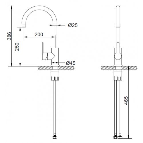 Spültischarmatur Wasserhahn Küche Spülbecken Spültisch Armatur – 100% Edelstahl Mischbatterie- matt gebürstet – Küchenarmaturen Waschtischarmatur Waschbecken Einhebelmischer 5 Jahre Garantie - 4
