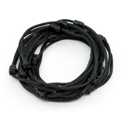 10 x Handmade Kabbalah Bracelets for Success and Luck - Black