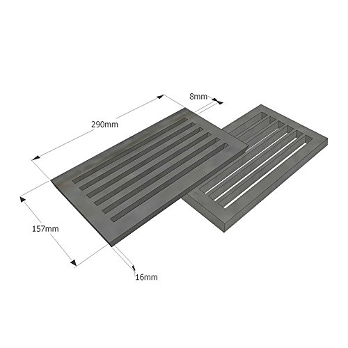 Gussrost – Brennraumrost 6″ x 11″ oder 16 x 29 cm - 4