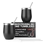 Design des Deckels: ein Strohhalm Loch auf dem Becherdeckel, das Paket hat 2 Strohhalme und 2 strohreine Bürste für Sie, die bequemer zu verwenden ist