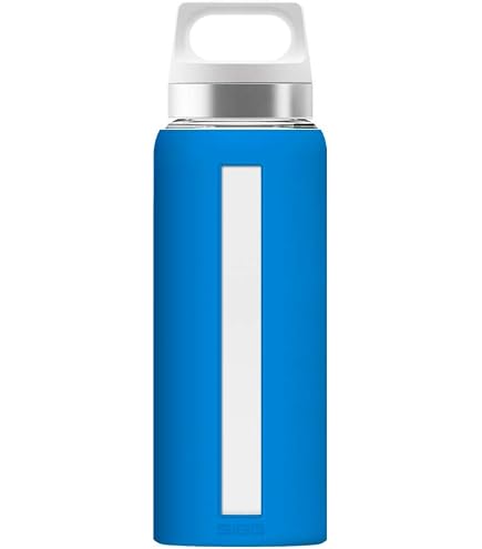 Sigg Dream Glacier Borraccia Vetro (0,65L), Borraccia Ermetica e Priva di Sostanze Nocive, Borraccia Acqua Resistente al Calore in Vetro con Rivestimento in Silicone : SIGG