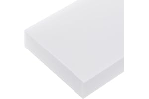 Rebower 114 x 76 x 20mm HDPE Plastic Sheet, High Density Polyethylene Sheet Cutting Board White Solid Block, [for Marine, DIY, Home Floor]